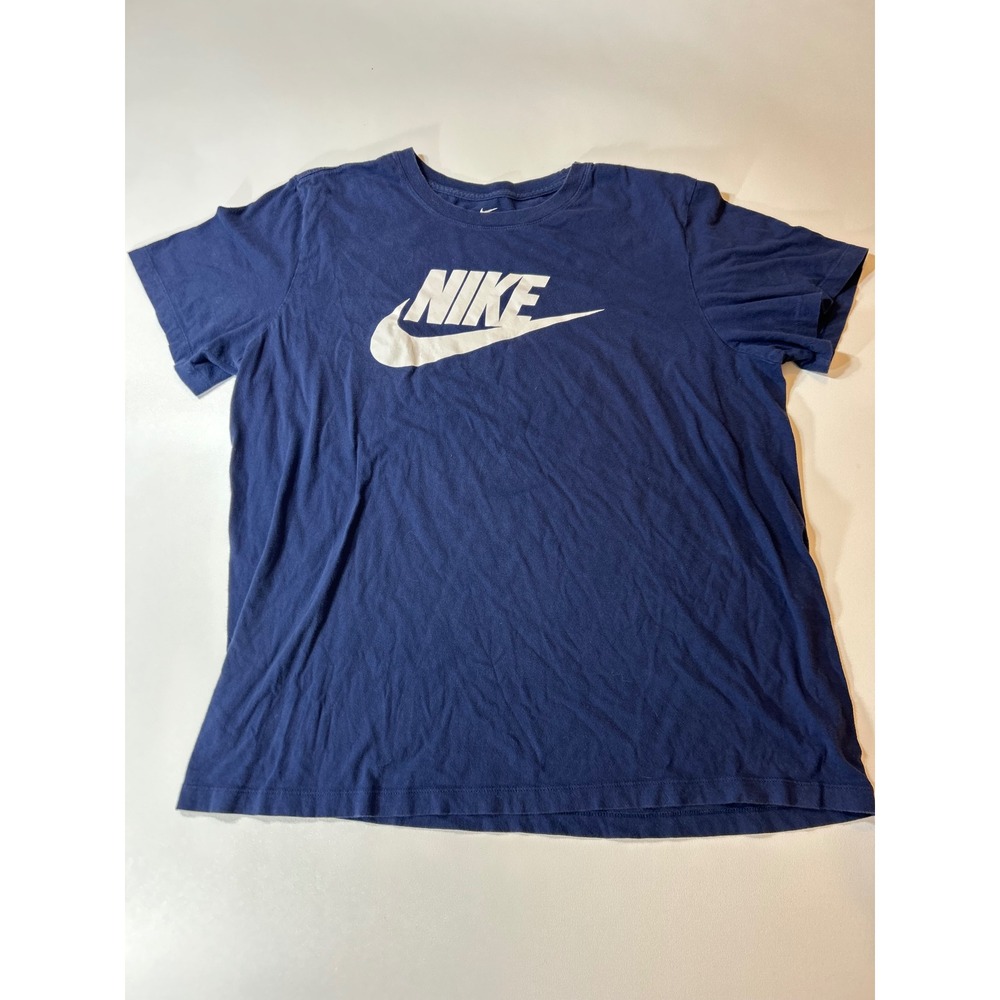 Nike T-Shirt Men's XL Navy Blue Graphic Logo Futura Tee